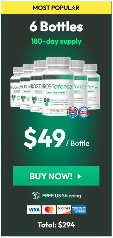 ProstAfense 6 bottles